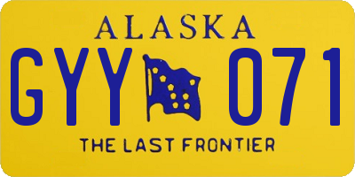 AK license plate GYY071