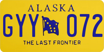 AK license plate GYY072