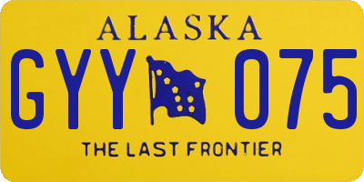 AK license plate GYY075