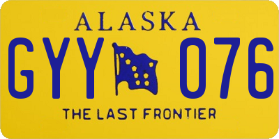 AK license plate GYY076