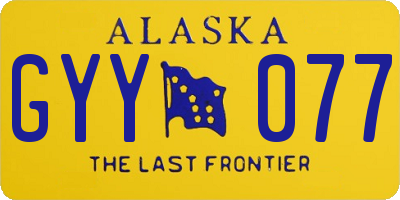 AK license plate GYY077