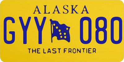 AK license plate GYY080