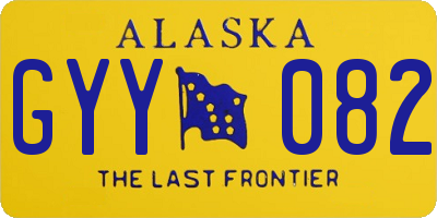 AK license plate GYY082