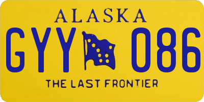 AK license plate GYY086