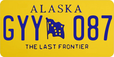 AK license plate GYY087