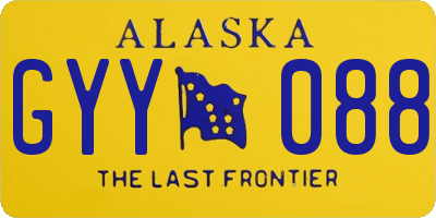 AK license plate GYY088