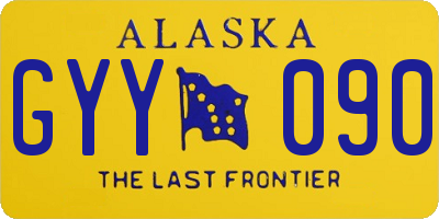 AK license plate GYY090