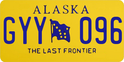 AK license plate GYY096