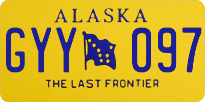 AK license plate GYY097