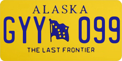 AK license plate GYY099