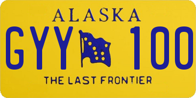 AK license plate GYY100