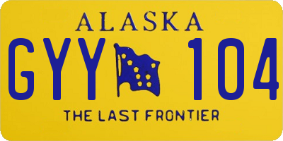 AK license plate GYY104