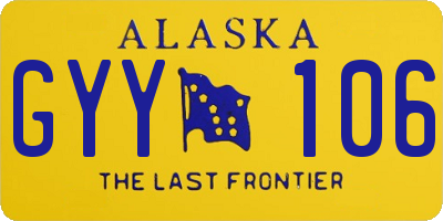 AK license plate GYY106