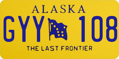 AK license plate GYY108