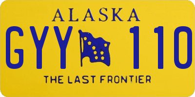 AK license plate GYY110