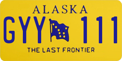 AK license plate GYY111