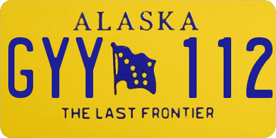 AK license plate GYY112