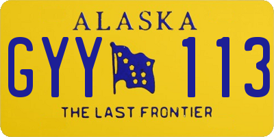 AK license plate GYY113