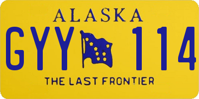 AK license plate GYY114