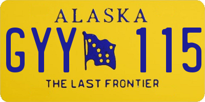 AK license plate GYY115