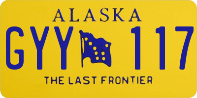 AK license plate GYY117