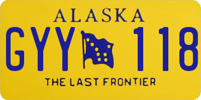 AK license plate GYY118