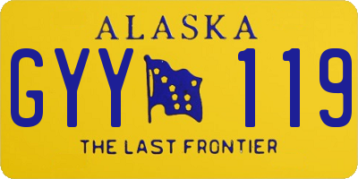 AK license plate GYY119