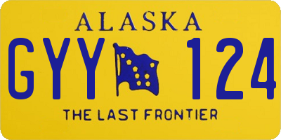 AK license plate GYY124