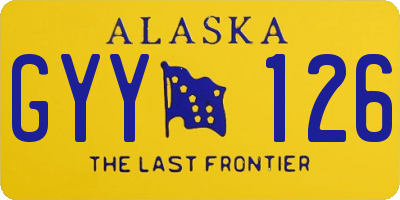 AK license plate GYY126