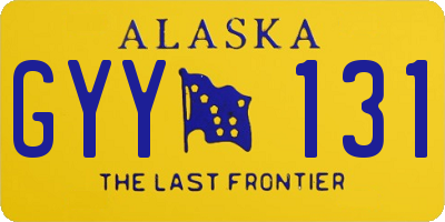 AK license plate GYY131