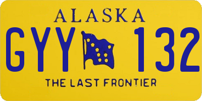 AK license plate GYY132