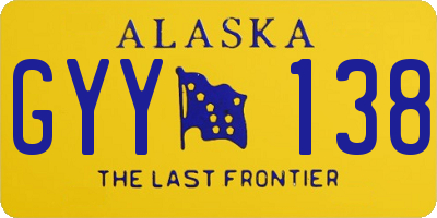 AK license plate GYY138