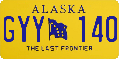 AK license plate GYY140