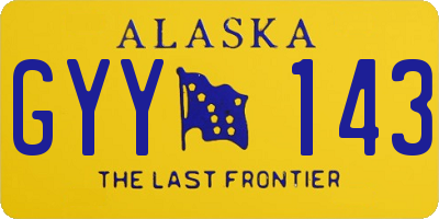 AK license plate GYY143
