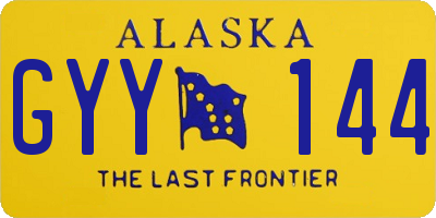 AK license plate GYY144