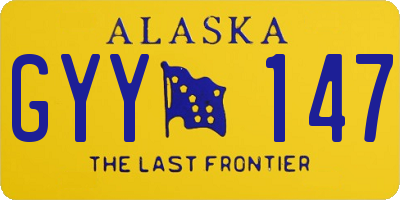 AK license plate GYY147