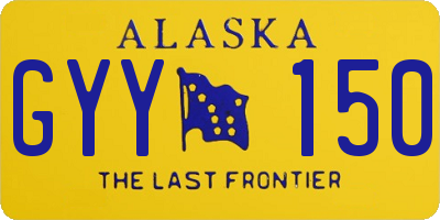 AK license plate GYY150