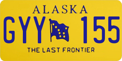AK license plate GYY155