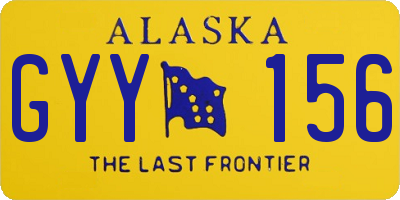 AK license plate GYY156