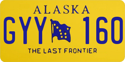 AK license plate GYY160