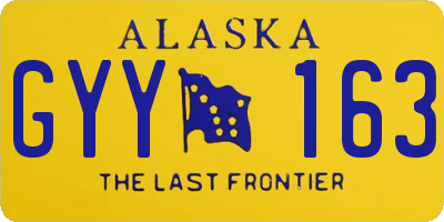 AK license plate GYY163