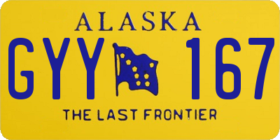 AK license plate GYY167