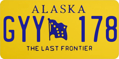 AK license plate GYY178