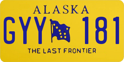 AK license plate GYY181