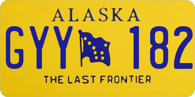 AK license plate GYY182