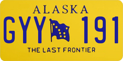 AK license plate GYY191