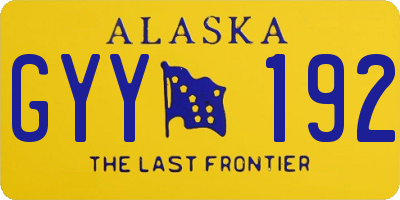AK license plate GYY192