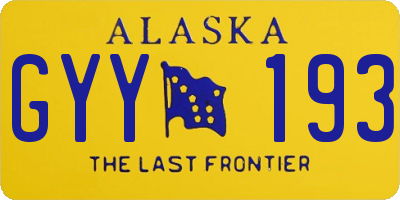 AK license plate GYY193