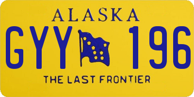 AK license plate GYY196