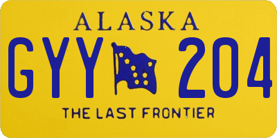 AK license plate GYY204